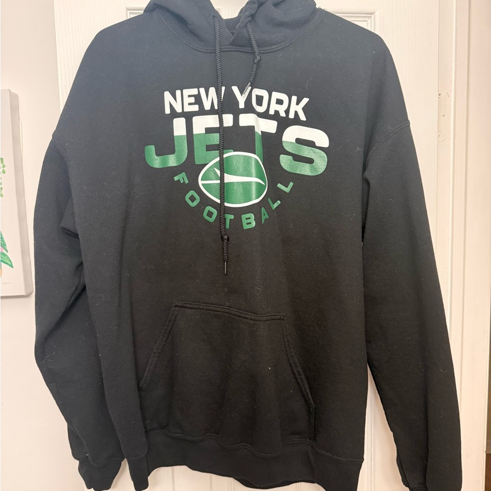 NFL New York Jets Black and Green Pullover Hoodie